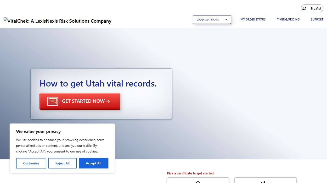 Utah (UT) Divorce Records Death Certificates - VitalChek